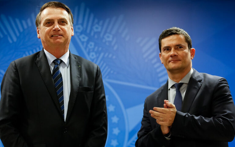 Foto de Carolina Antunes - PR - Sergio Moro e Bolsonaro