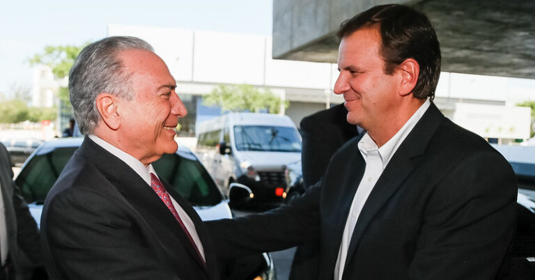 Michel Temer e Eduardo Paes. Foto de Beto Barata/PR