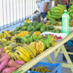 Feira - Frutas - Batata doce - Banana - laranja
