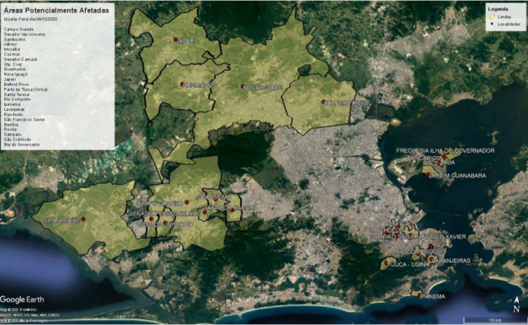 CEDAE Mapa quarta feira