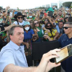 Presidente Jair Bolsonaro durante Ato do Movimento Brasil Verde e Amarelo na Esplanada dos Ministérios.  Foto: Clauber Cleber Caetano/PR