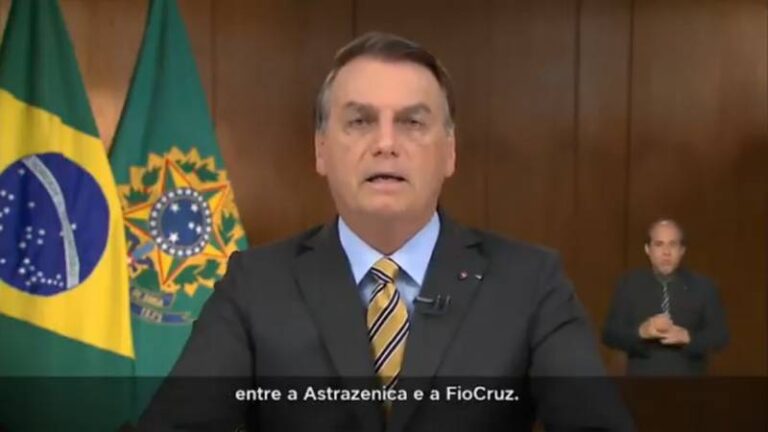 Erro em pronunciamento de Jair Bolsonaro