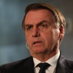 Presidente da República, Jair Bolsonaro durante gravação de entrevista ao Jornalista Ivan Leonardo Nunes da TV Chilena TVN - Foto de Marcos Corrêa-PR