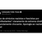 Twitter do Embaixador Heiko Thoms da Alemanha
