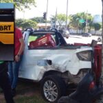 motorista sem CNH colide com BRT