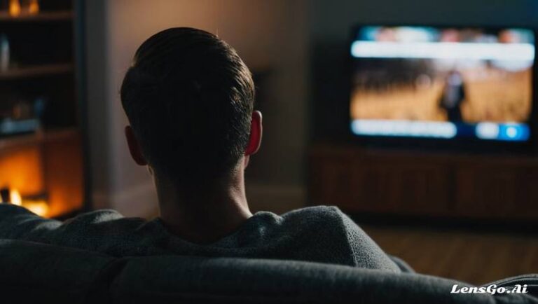 Pessoa assistindo televisão