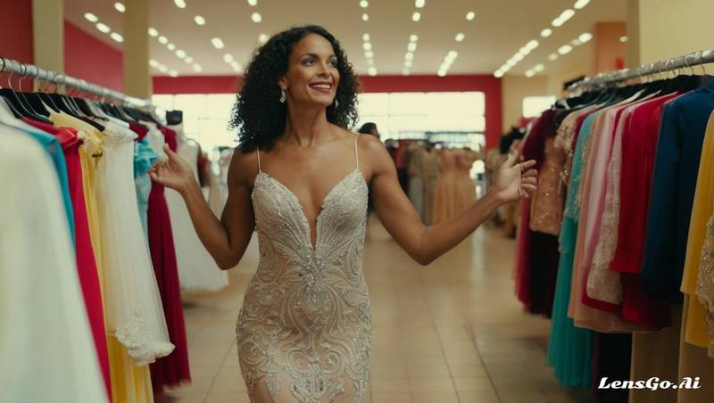 mulher comprando em loja de roupas compras shopping