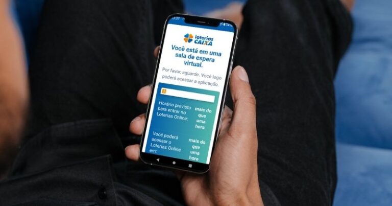 App Loterias Caixa com fila