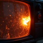 tv pegando fogo queimando