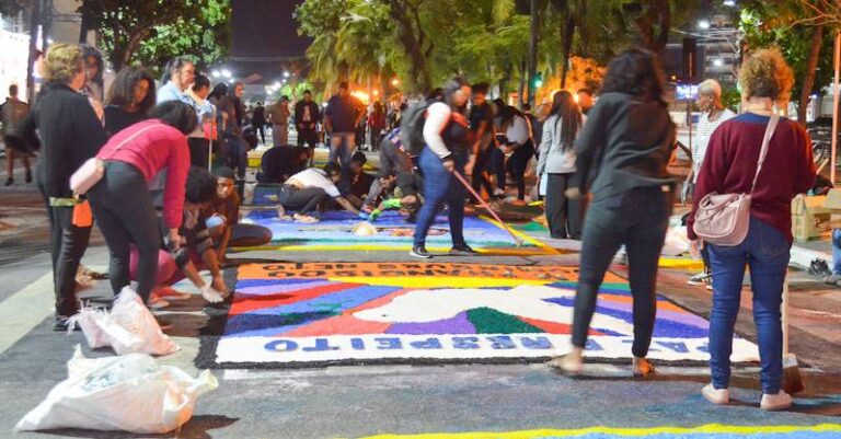 confecção tapetes de sal de corpus christi 2025 ge