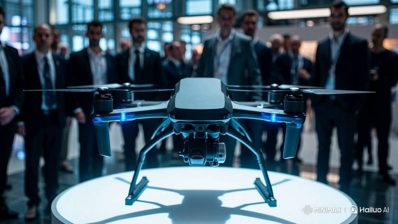 Drone policial em exibição