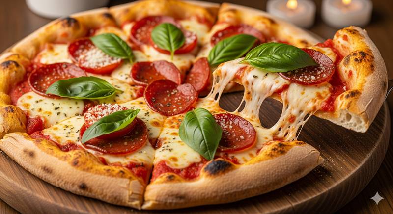 Pizza servida