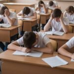 alunos estudantes desanimados