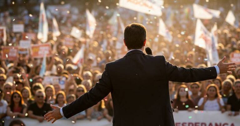 político em campanha eleitoral eleições