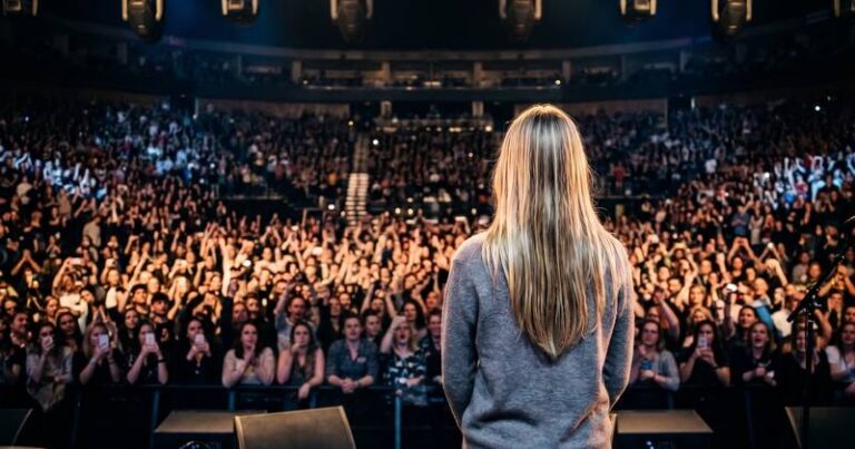 cantora no palco - ilustrativa